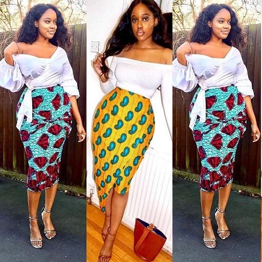 Ankara Short Skirt and Blouse