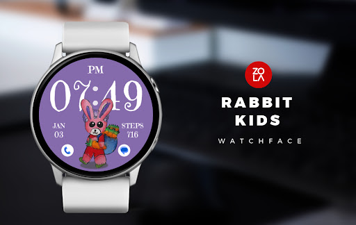 Android application Rabbit Kids Watch Face screenshort