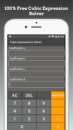 Android application Cubic Equation Solver screenshort