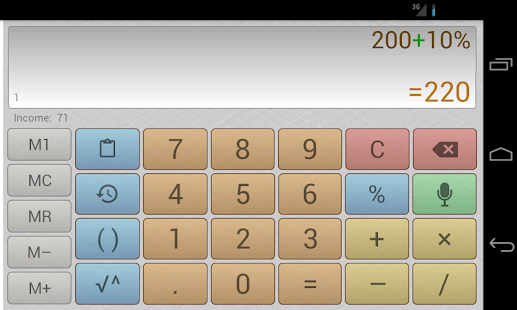 Multi-Screen Voice Calculator Screenshot