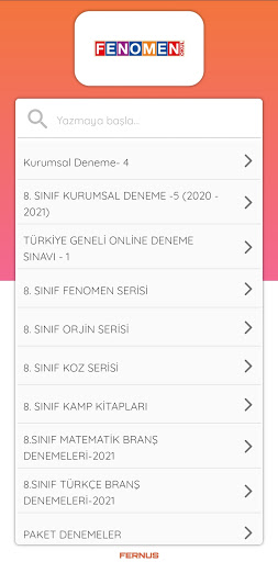 Android application Fenomen Video Çözüm screenshort