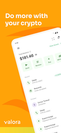 Android application Valora - Crypto Wallet screenshort
