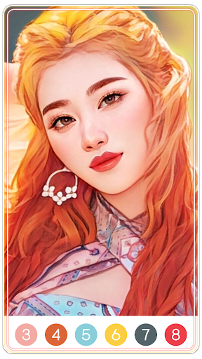 Android application Gidle Paint by Number screenshort