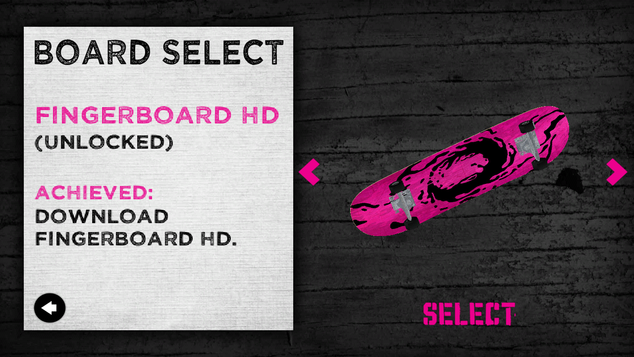Android application Fingerboard HD Skateboarding screenshort