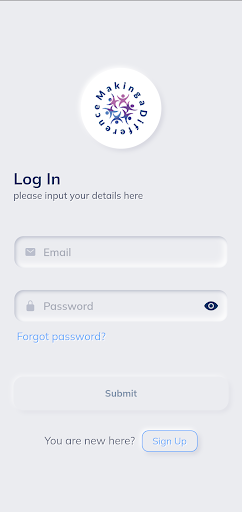 Android application Making a Difference screenshort
