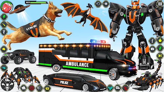 Ambulance Dog Robot Car Game Unknown