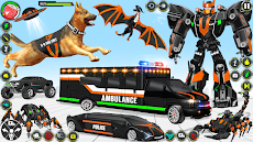 救急車 犬のロボット 車のゲームのおすすめ画像1