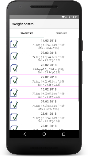 Weight control Screenshot 3 - AppWisp.com