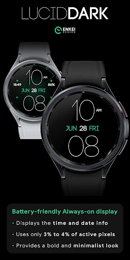 Lucid Dark digital watch face Screen 3