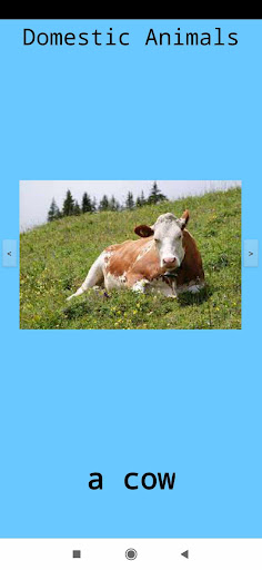 Android application Animals ვისწავლოთ ცხოველები screenshort