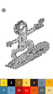 Snow Race Pixel Art