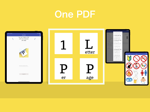 One PDF / 1 letter per page Screen 3