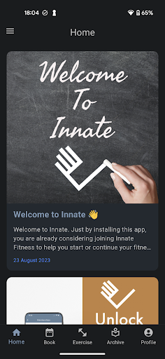 Android application Innate Fitness screenshort