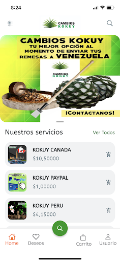 Android application Cambios Kokuy screenshort