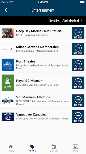 VIU Alumni Perks Screen 3