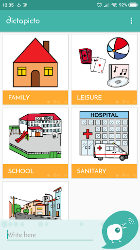 Android application Dictapicto screenshort