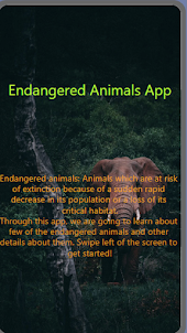 endangered animals by Shravani