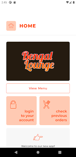 Android application Bengal Lounge YO42 screenshort