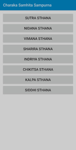 Android application charaka samhitha sampurna screenshort