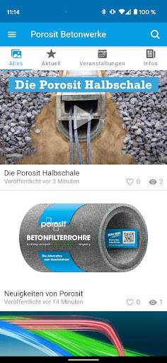 Android application porosit screenshort