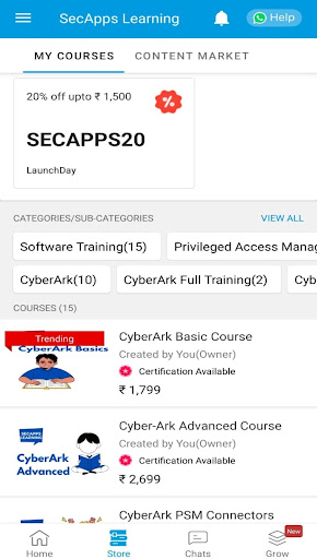 SecApps Learning Screen 3