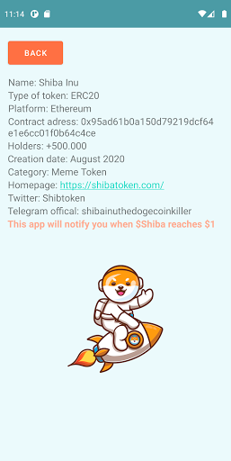Simple Shiba Tracker