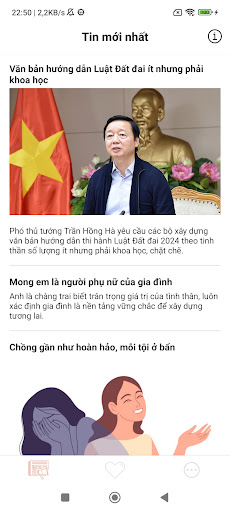 Android application Tin nhanh 24h screenshort