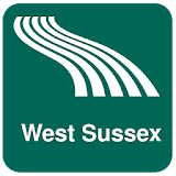 West Sussex Map offline icon