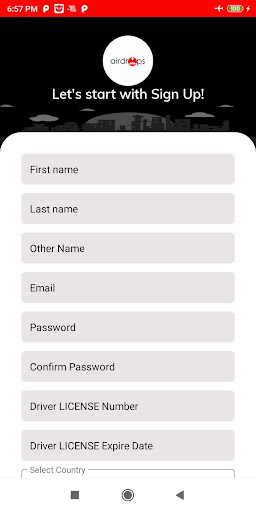 Android application Airdrops Driver - Earn Money D screenshort