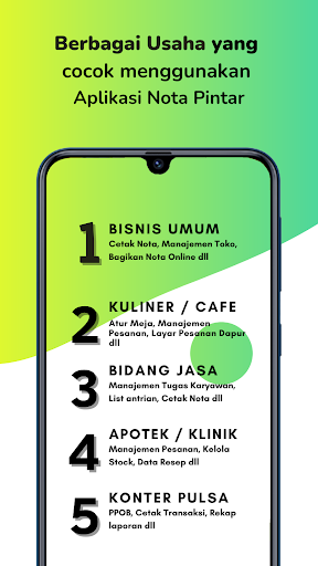 Android application Nota Pintar - Cetak Nota Kasir screenshort