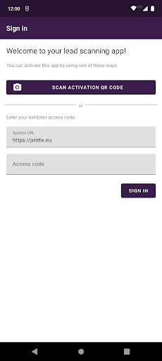 Android application Lead Scanning – pretixLEAD screenshort