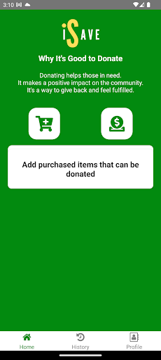 Android application iSave screenshort