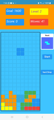 Android application Tetra Block Game screenshort