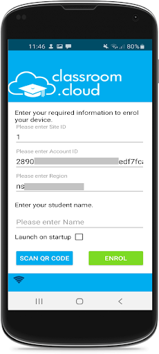 Android application classroom.cloud Student screenshort