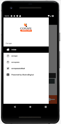 Android application Corape Satelital screenshort