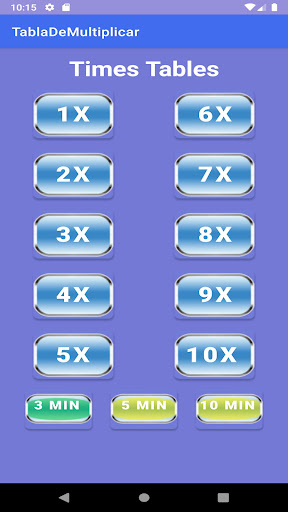 Android application Tabla Multiplicar screenshort