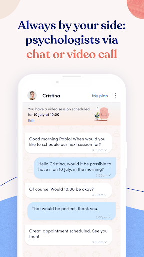 Screenshot of Online therapy, emotional help