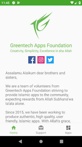 Android application Greentech Apps Foundation screenshort