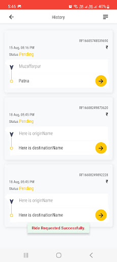 Ride Fast | Quick Taxi APP Screen 3