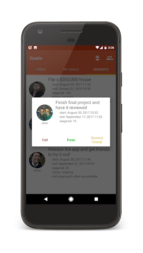 Goalie - Social Goal Tracker Screen 2