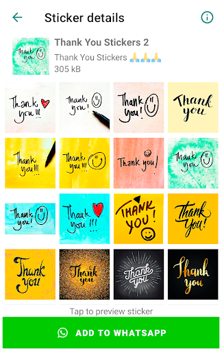 Thanks stickers for WhatsApp