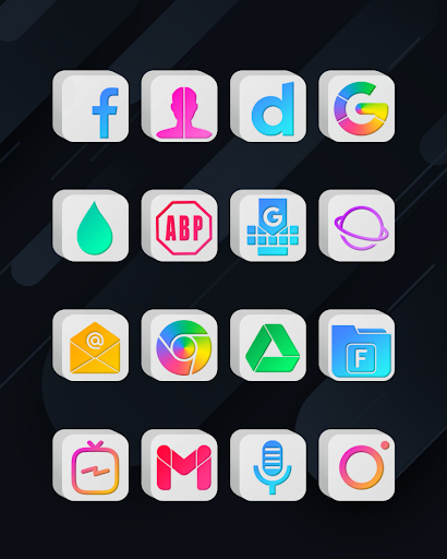 Screenshot of Cubic Light - 3D Icon Pack