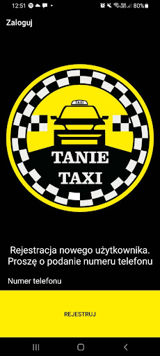 Android application Tanie Taxi Kutno screenshort