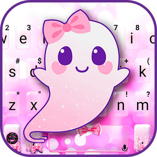 Lovely Pink Ghost Keyboard The logo