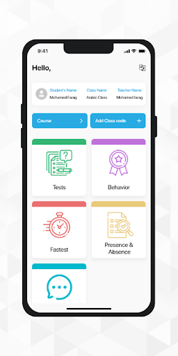 Android application Student Package screenshort