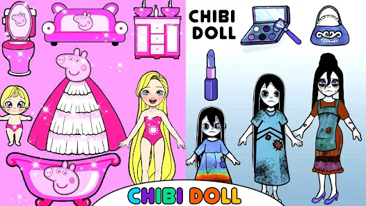 Chibi Bonecas Vestir-se Jogo, Super heroi Chibi Boneca Jogos Para
