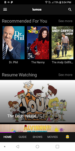 Android application Lumos TV screenshort