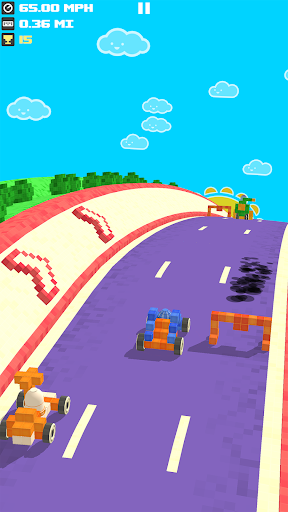 Out of Brakes - Blocky Racer Screen 3