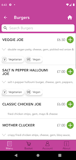 Burger Joe Screen 3