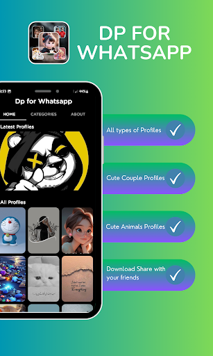 Android application Cute Girls Dp for Whatsapp screenshort